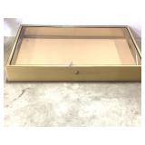 34" x 22" x 4.5" Glass Front Metal Display Cabinet
