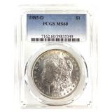 1885 O Morgan Dollar PCGS MS60