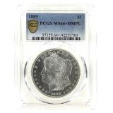 1885 Morgan Dollar PCGS MS64+ DMPL