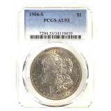 1904 S  Morgan Dollar  PCGS AU53