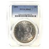1891 Morgan Dollar PCGS MS63