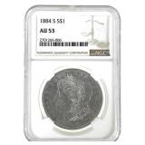 1884 S Morgan Dollar NGC AU53