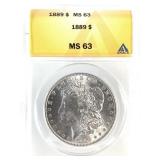 1889 Morgan Dollar ANACS MS63