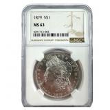 1879 Morgan Dollar  NGC MS63