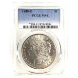1889 S Morgan Dollar PCGS MS61