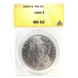 1890 Morgan Dollar ANACS MS62