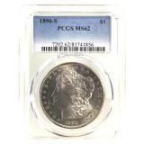 1890 S Morgan Dollar PCGS MS62