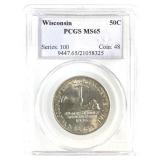 1936 Wisconsin Commem Half PCGS MS65