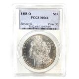 1885 O Morgan Dollar PCGS MS64