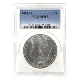 1884 O Morgan Dollar PCGS MS63
