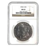 1900 S Morgan Dollar NGC MS62