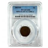 1869/69 Indian Head Cent  PCGS G4  RPD FS-301