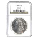 1897 S Morgan Dollar NGC MS61