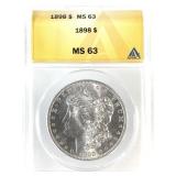 1898 Morgan Dollar ANACS MS63