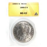 1888 O Morgan Dollar ANACS MS63