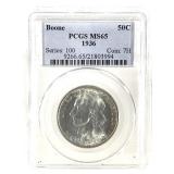 1936 Boone Commem Half  PCGS MS65