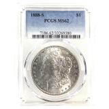 1888 S Morgan Dollar PCGS MS62