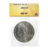 1882 S Morgan Dollar  ANACS MS65