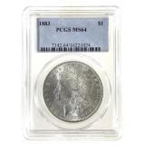 1883 Morgan Dollar  PCGS MS64