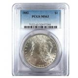 1882 Morgan Dollar  PCGS MS63