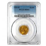 1925 D $5 Gold  PCGS MS64