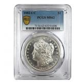 1882 CC Morgan Dollar PCGS MS62