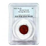 1922 No D Lincoln Cent Strong Reverse PCGS VG10