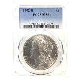 1902 S  Morgan Dollar PCGS MS61