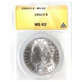 1902 O  Morgan Dollar ANACS MS62
