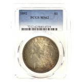 1892 Morgan Dollar PCGS MS62