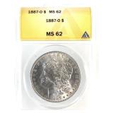 1887 O Morgan Dollar ANACS MS62