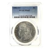 1882 CC Morgan Dollar PCGS MS62