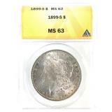 1899 S Morgan Dollar ANACS MS63