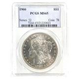 1900 Morgan Dollar PCGS MS65