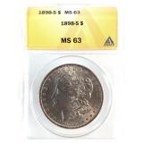 1898 S Morgan Dollar ANACS MS63