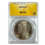 1878 CC Morgan Dollar - ANACS MS63