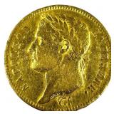 1811 A France 40 Franc Gold Coin .9000