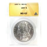 1897 Morgan Dollar ANACS MS63
