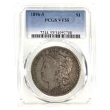 1896 S Morgan Dollar PCGS VF35