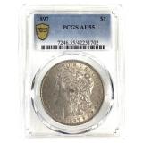 1897 Morgan Dollar PCGS AU55