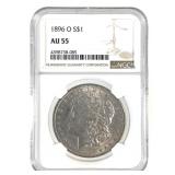 1896 O Morgan Dollar NGC AU55