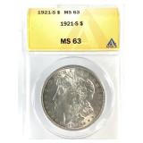 1921 S  Morgan Dollar  ANACS MS63