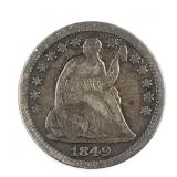 1849 Silver Half Dime Seated Liberty