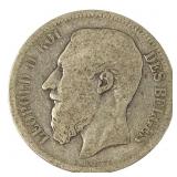 1868 France 2 Franc Silver Coin .9000