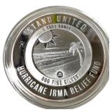 1oz .999 Silver Round Hurricane Irma Relief Fund