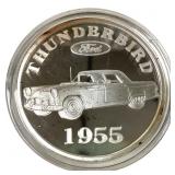 1oz .999 Silver Round 1955 Thunderbird Ford