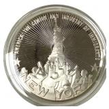 1oz Sterling Silver Round Genius of Immigrants