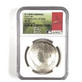 2014 P Baseball Hall of Fame Silver Dollar Graded