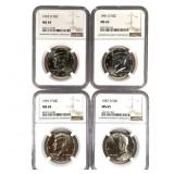 4 Slabbed Graded Kennedy Clad Halves