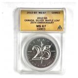 2013 .999 Canada Silver Maple Leaf 1oz